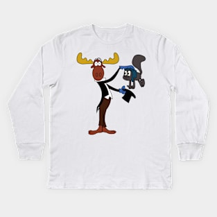 Rocky & Bullwinkle Show Kids Long Sleeve T-Shirt